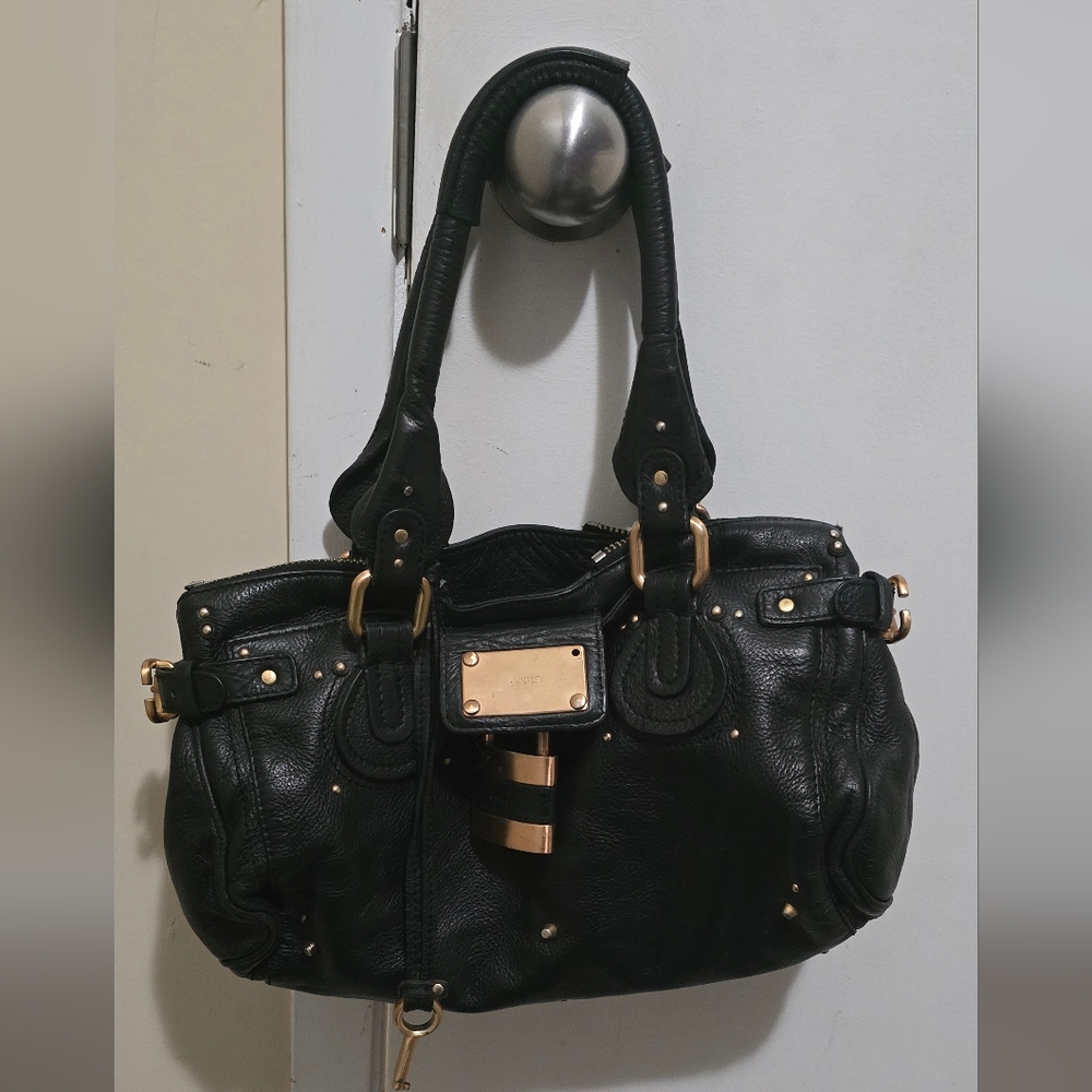 Chloe Paddington Black Leather Handbag